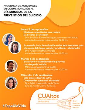 Actividades en conmemoración al Día Mundial de la Prevención del Suicidio