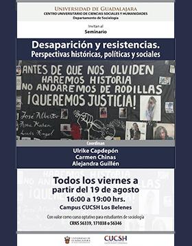 Seminario: Desaparición y resistencias. Perspectivas históricas,  políticas y sociales