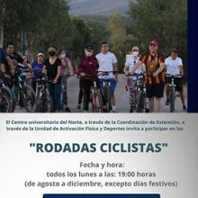 Participa en las rodadas ciclistas del CUNorte