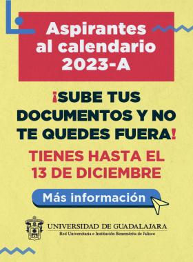 Aspirantes al calendario 2023-A ¡Sube tus documentos y no te quedes fuera!