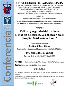 Ponencia: Calidad y seguridad del paciente: El modelo de México |  Coordinación General de Comunicación Social