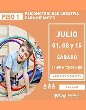 Cartel de Psicomotricidad creativa para infantes