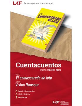 Cartel del Cuentacuentos. Título: El enmascarado de lata