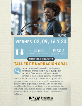 Cartel del Taller de narración oral