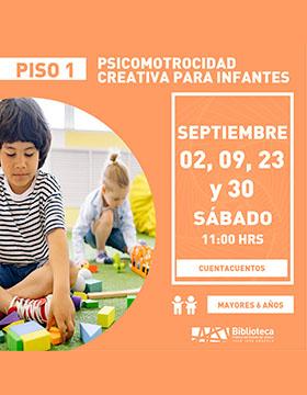 Cartel de Psicomotrocidad creativa para infantes