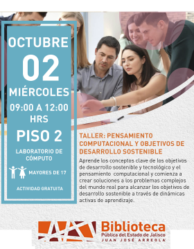 Cartel del Taller: Pensamiento computacional y objetivos de desarrollo sostenible