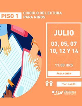 Cartel de Círculo de lectura para niños