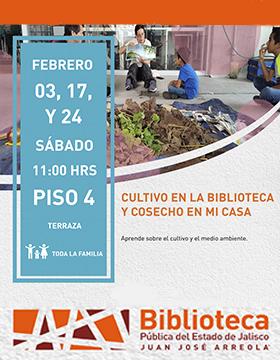Cartel del Cultivo en la biblioteca y cosecho en mi casa