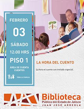 Cartel de la “La hora del cuento”