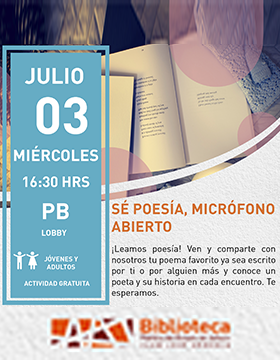 Cartel del Poesía a micrófono abierto