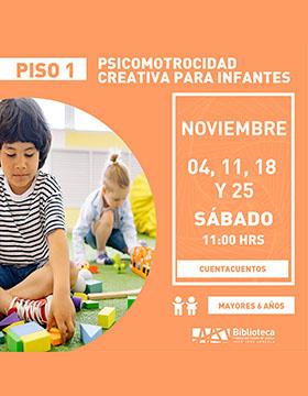 Cartel de Psicomotrocidad creativa para infantes