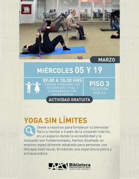 Cartel de Yoga sin límites