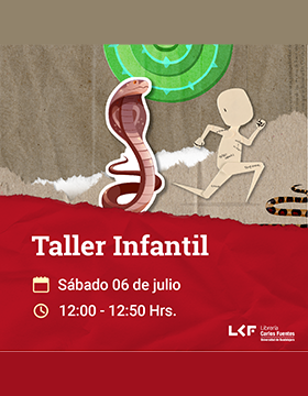 Cartel del Taller infantil. Título: Historias de serpientes