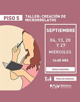 Cartel del Taller: Creación de microrrelatos