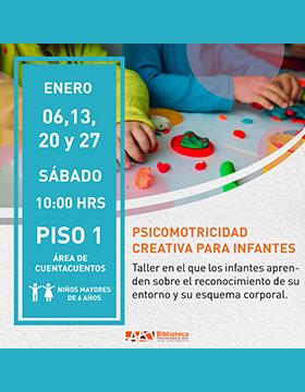 Cartel de Psicomotrocidad creativa para infantes