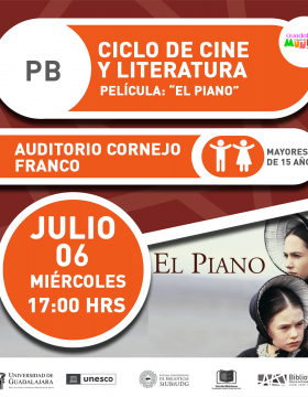 Ciclo de cine y literatura.   Película: “El piano”