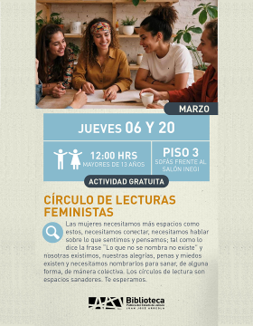 Cartel del Círculo de lecturas feministas