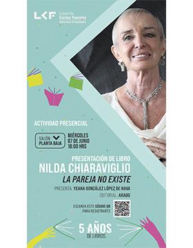 Grafico de la Presentación de libro.  Título: La pareja no existe