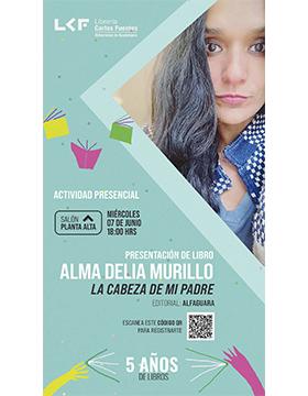 Grafico de la Presentación de libro.  Título: La cabeza de mi padre