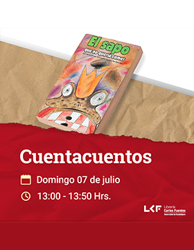 Cartel del Cuentacuentos. Título: El sapo que no quería comer