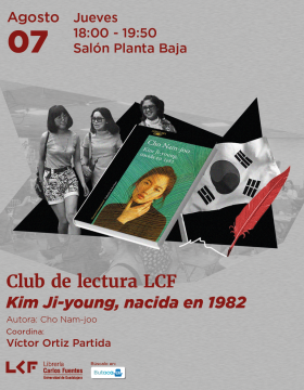 Cartel del Club de Lectura.  Título Kim Ji-young, nacida en 1982