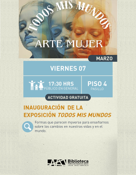Cartel de la Inauguración de la exposición Todos mis mundos