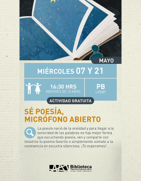 Cartel de Sé poesía, micrófono abierto