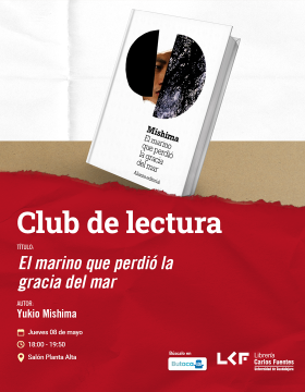 Cartel del Club de Lectura. Título El marino que perdió la gracia del mar