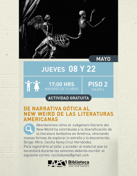 Cartel De narrativa gótica al nuevo extraño de las literaturas americanas