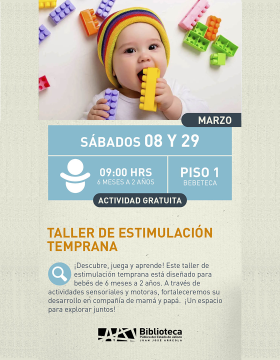 Cartel del Taller de estimulación temprana