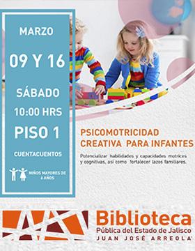Cartel de Psicomotrocidad creativa para infantes
