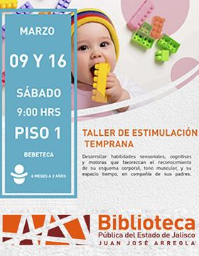 Cartel del Taller de estimulación temprana