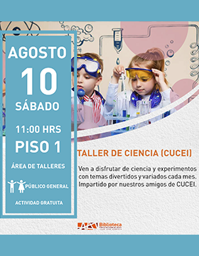 Cartel del Taller de ciencia CUCEI