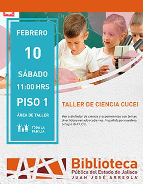 Cartel del Taller de ciencia CUCEI