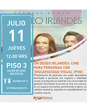 Cartel de Un deseo irlandés: Cine para personas con discapacidad visual (PDV)
