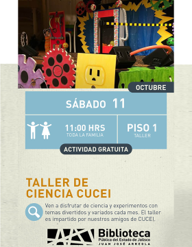 Cartel del Taller de ciencia CUCEI