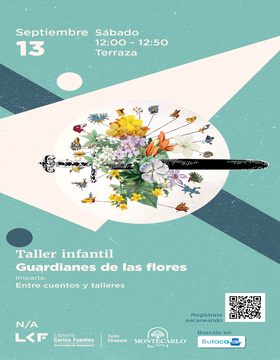 Cartel del Taller infantil: Guardianes de las flores