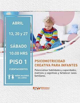 Cartel de Psicomotrocidad creativa para infantes
