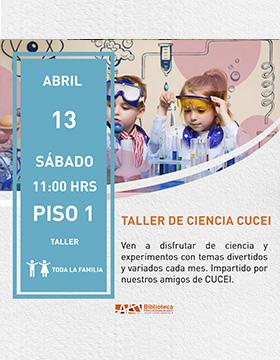 Cartel del Taller de ciencia CUCEI