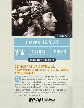 Cartel De narrativa gótica al new weird de las literaturas americanas