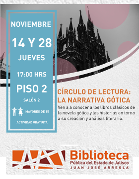 Cartel del Círculo de lectura: La narrativa gótica