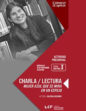 Charla/Lectura: Mujer Azul que se mira en un espejo.
