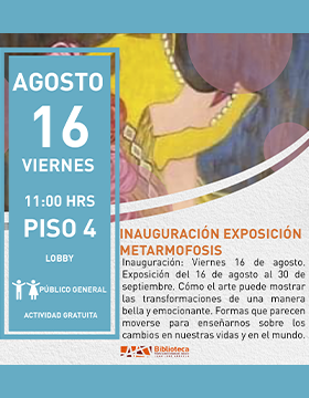 Cartel de la Inauguración de la exposición: Metamorfosis