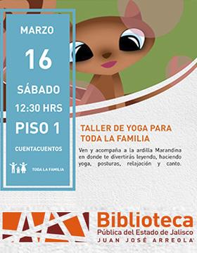Cartel del Taller de yoga para toda la familia