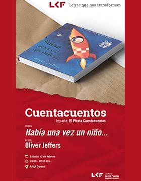 Cartel del Cuentacuentos.  Título: Había una vez un niño...
