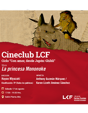 Cartel del Cineclub LCF  Ciclo “Con amor, desde Japón: Ghibli”
