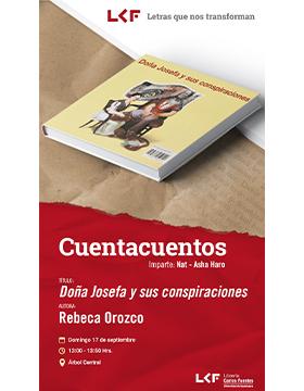 Cartel del Cuentacuentos. Título: Doña Josefa y sus conspiraciones