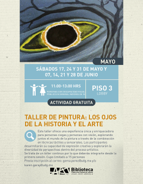 Cartel del Taller de pintura: Los ojos de la historia del arte