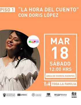 La hora del cuento con “Doris López”.