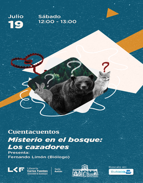 Cartel de Cuentacuentos: Misterio en el bosque: Los cazadores